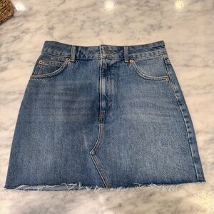 NEW Topshop Denim Mini Skirt
